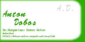 anton dobos business card